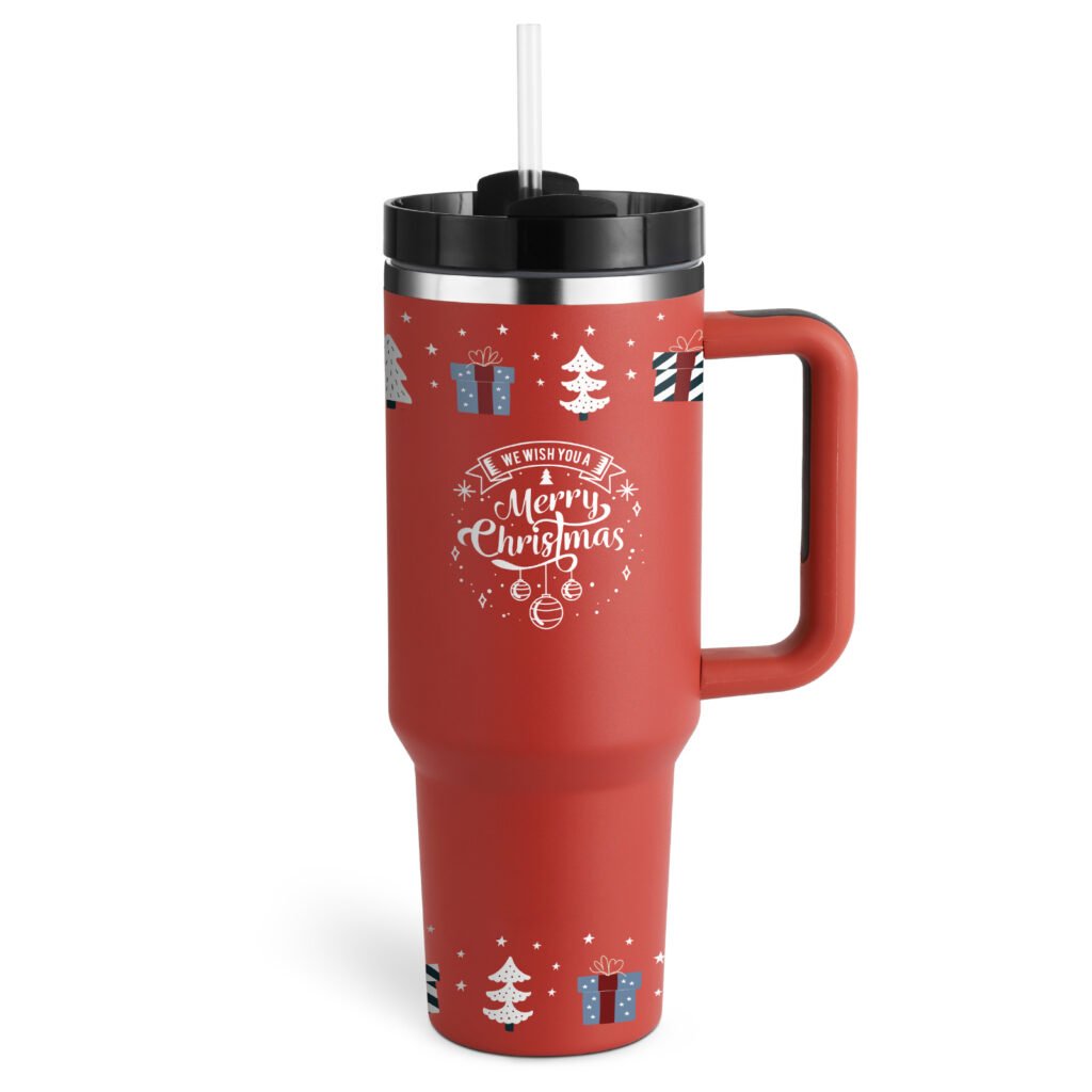 40 oz tumbler with handle insulated stainless steel cup