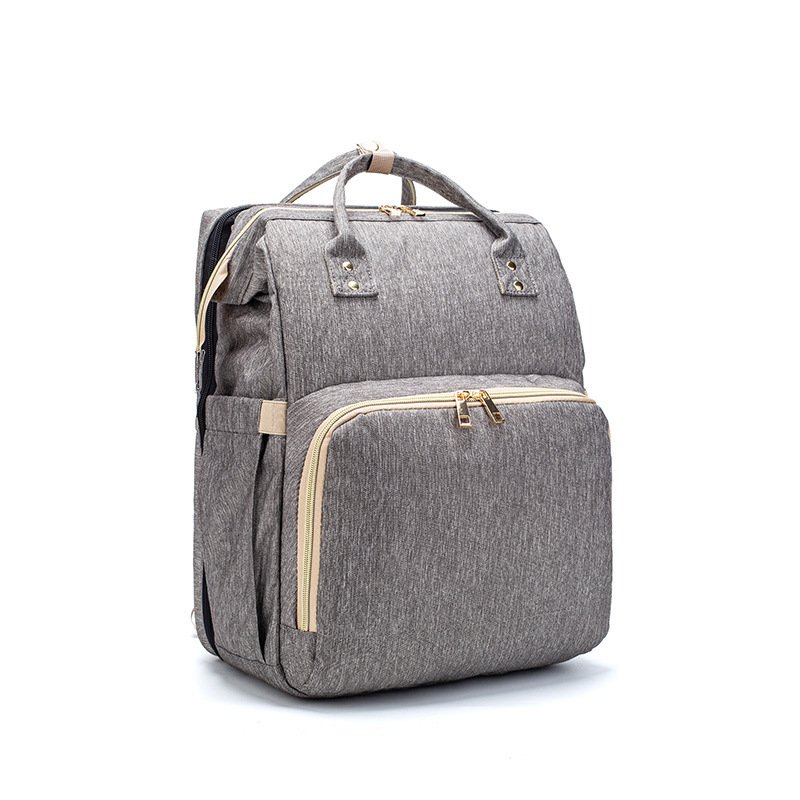 Multifunctional Baby Diaper Bag with Foldable Crib | Portable Travel Backpack for Newborns – Safe, Spacious & Stylish – Image 9