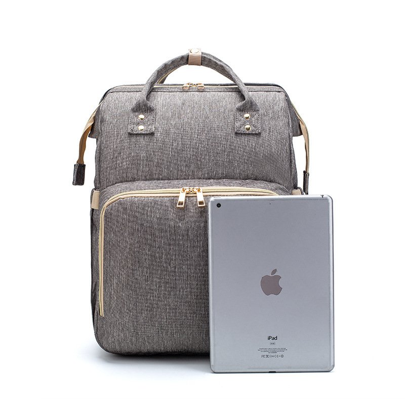 Multifunctional Baby Diaper Bag with Foldable Crib | Portable Travel Backpack for Newborns – Safe, Spacious & Stylish – Image 5