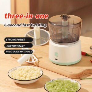 Cordless Multifunctional Food Processor – Mini Electric Meat & Vegetable Grinder, Chopper, Dicer, Portable Kitchen Machine