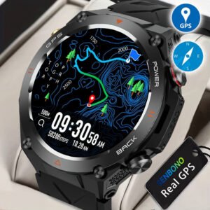 Waterproof Smart Watch – Fitness Tracker with Health Monitor & Long Battery LifeMen’s GPS Smart Watch