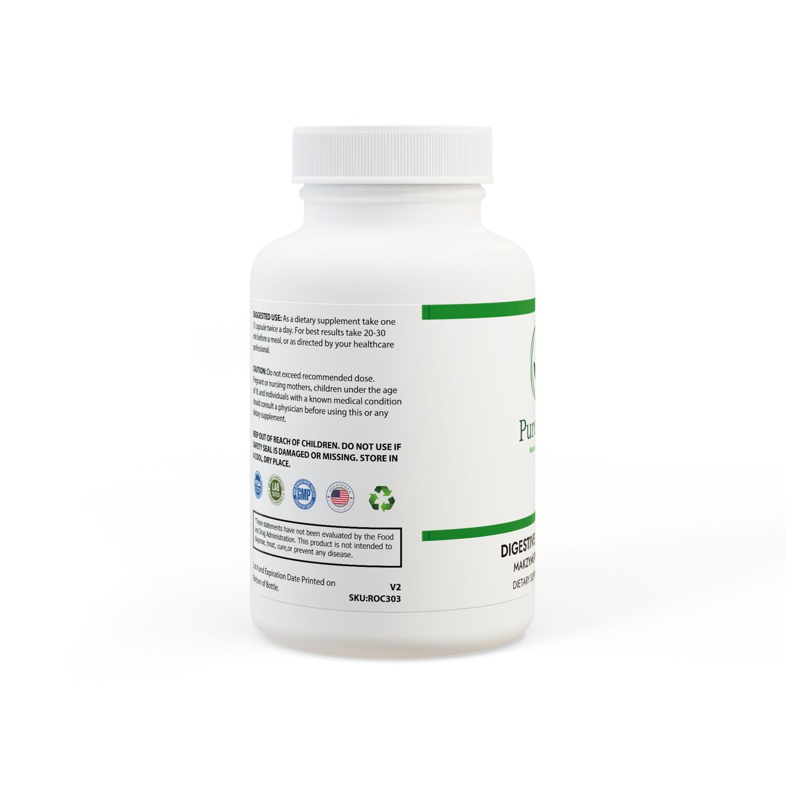 PureZenUp Digestive Enzyme Blend – 60 Capsules – Image 2