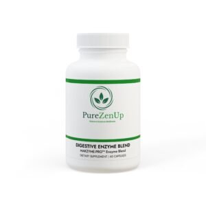 PureZenUp Probiotic supplement for gut health and immune support 60 capsules.